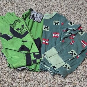 Kids Pajama Set - Green and Gray